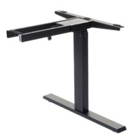 Elektrisch höhenverstellbares Eck-Schreibtischgestell schwarz