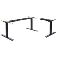 Elektrisch höhenverstellbares Eck-Schreibtischgestell schwarz