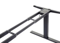 Elektrisch höhenverstellbares Eck-Schreibtischgestell schwarz