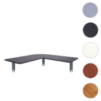 Schwarze Eck-Schreibtischplatte 90° MVG-zertifiziert