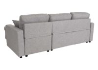 Ecksofa mit Bettkasten Couch Sofa L-Form Liegefläche Nosagfederung 228cm grau