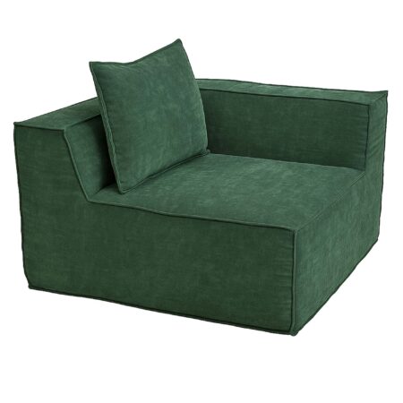 Eckteil Sofa Loungesessel Polstersessel Armlehne Stoff 63x97x97cm grün