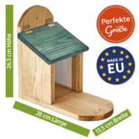Eichhörnchen Futterstation Walnussblick aus Holz.