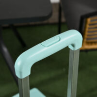 Grüner, klappbarer Einkaufstrolley mit Teleskop-Griff, bis 80 kg belastbar