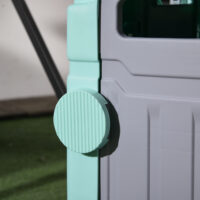 Grüner, klappbarer Einkaufstrolley mit Teleskop-Griff, bis 80 kg belastbar