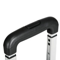 Schwarzer, klappbarer Einkaufstrolley mit Teleskop-Griff, bis 80 kg belastbar