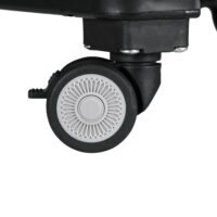 Schwarzer, klappbarer Einkaufstrolley mit Teleskop-Griff, bis 80 kg belastbar