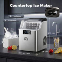 Eiswürfelmaschine mit Wassertank 20kg pro Tag silber