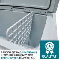 Mobile elektrische 2-in-1 Kühlbox und Wärmebox (25 Liter), leise und vielseitig.