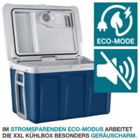 Kühlbox mobil, 40 Liter, geräuscharm, ideal als Wärmebox für Reisen.