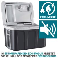 Große elektrische 2-in-1 Kühlbox und Wärmebox (40 Liter), mobil und geräuscharm.