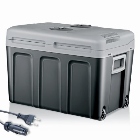Große elektrische 2-in-1 Kühlbox und Wärmebox (40 Liter), mobil und geräuscharm.
