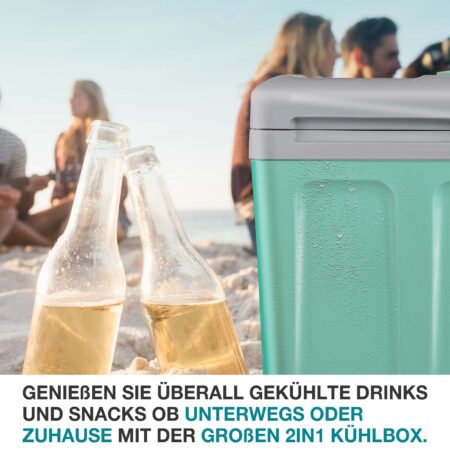 Thermobox elektrisch, 40 Liter, leise und mobil, auch als Kühlbox nutzbar.