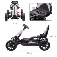 Elektro Go-Kart für Kinder mit Sicherheitsgurt und Rückenlehne