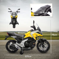 Elektro-Kindermotorrad mit Musik und Licht für 3-6 Jahre gelb