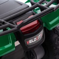 Schwarz-grünes Elektro-Kinderquad mit LED-Beleuchtung, ideal für Kinder ab 3 Jahren.