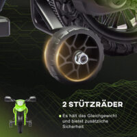Elektro-Motorrad für Kinder 6V mit Stützrädern und Sound