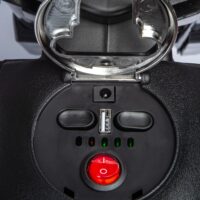 Kinder Elektro-Motorrad mit Stützrädern LED und Musik gelb