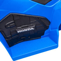 Blaues Elektro-Quad als Kinderfahrzeug mit LED-Beleuchtung und Hupe, ideal für Kinder ab 18 Monaten.