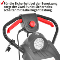Elektro Schneefräse 2000W Schneeräumer mit Licht