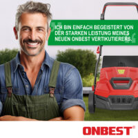 Leistungsstarker Elektro-Vertikutierer für die Rasenpflege mit 1800W.