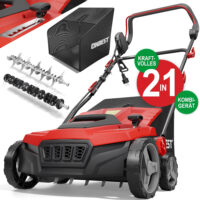 Leistungsstarker Elektro-Vertikutierer für die Rasenpflege mit 1800W.