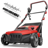Leistungsstarker Elektro-Vertikutierer für die Rasenpflege mit 1800W.