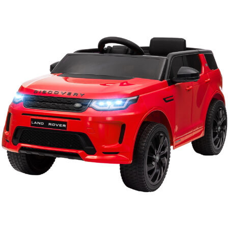 Rotes 12V Kinder-Elektroauto mit LED-Lichtern und Fernbedienung, ideal für Kinder von 3-6 Jahren. Eltern können die Kontrolle übernehmen, wenn nötig.