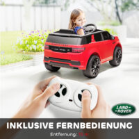 Rotes 12V Kinder-Elektroauto mit LED-Lichtern und Fernbedienung, ideal für Kinder von 3-6 Jahren. Eltern können die Kontrolle übernehmen, wenn nötig.