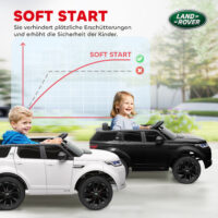 Schwarzes 12V Kinder-Elektroauto mit LED-Lichtern, ideal für Kinder von 3-6 Jahren. Ein cooles Fahrzeug, das im Dunkeln leuchtet.