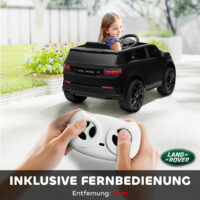 Schwarzes 12V Kinder-Elektroauto mit LED-Lichtern, ideal für Kinder von 3-6 Jahren. Ein cooles Fahrzeug, das im Dunkeln leuchtet.