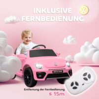 Rosa 12V Kinder-Elektroauto mit LED-Lichtern und USB-Anschluss, ideal für 3-5 Jahre. Ein modernes Fahrzeug mit Lichteffekten und Musik.
