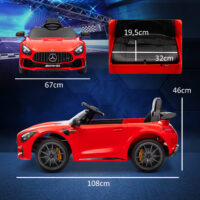 Rotes 12V Kinder-Elektroauto mit Rückwärtsfunktion, ideal für Kinder von 3-6 Jahren. Manövrierfähigkeit für kleine Fahrer.