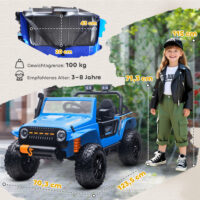 Elektroauto für Kinder 12V mit Fernbedienung und Musik 3-8 Jahre