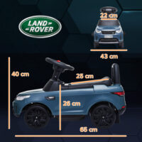 Hellblaues 2-in-1 Elektroauto im Land Rover Design, wächst mit dem Kind von 1.5-5 Jahren mit und bietet vielseitigen Fahrspass.