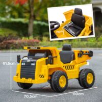 Elektrobagger Caterpillar für Kinder mit Fernsteuerung 3-6 Jahre gelb