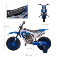 Elektromotorrad für Kinder ab 3 mit Stützrädern und 45 Min Fahrzeit