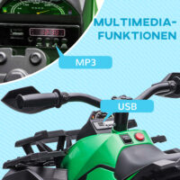 Elektroquad Kinderfahrzeug mit Licht und Musik 3-5 Jahre grün