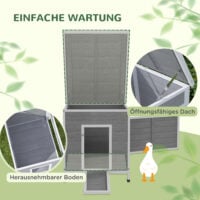 Entenstall Geflügelhaus wetterfest mit Belüftung aus Holz