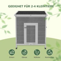 Entenstall Geflügelhaus wetterfest mit Belüftung aus Holz