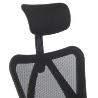 Ergonomischer Bürostuhl schwarz mit verstellbarer Lordosenstütze