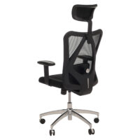 Ergonomischer Bürostuhl schwarz mit verstellbarer Lordosenstütze