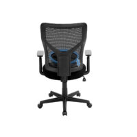 Ergonomischer Bürostuhl in Schwarz, bequem für langes Sitzen.