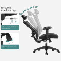 Ergonomischer Bürostuhl in Schwarz, ideal für Büro oder Home-Office.