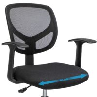 Ergonomischer Bürostuhl in Schwarz, komfortabel und höhenverstellbar.