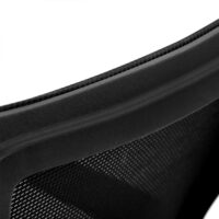 Ergonomischer Bürostuhl in Schwarz, bequem für langes Sitzen.