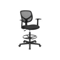 Ergonomischer Bürostuhl in Schwarz, komfortabel und höhenverstellbar.