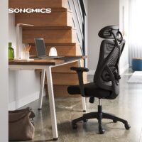 Ergonomischer Bürostuhl in Schwarz, ideal für Büro oder Home-Office.