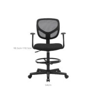 Ergonomischer Bürostuhl in Schwarz, komfortabel und höhenverstellbar.