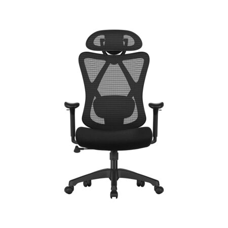 Ergonomischer Bürostuhl in Schwarz, ideal für Büro oder Home-Office.
